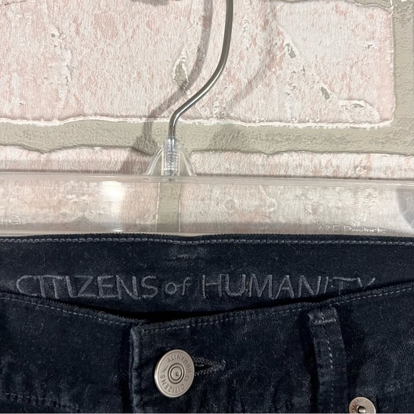 Citizens of Humanity Avedon Skinny Black Velvet Jeans Size 25 - Picture 11 of 12